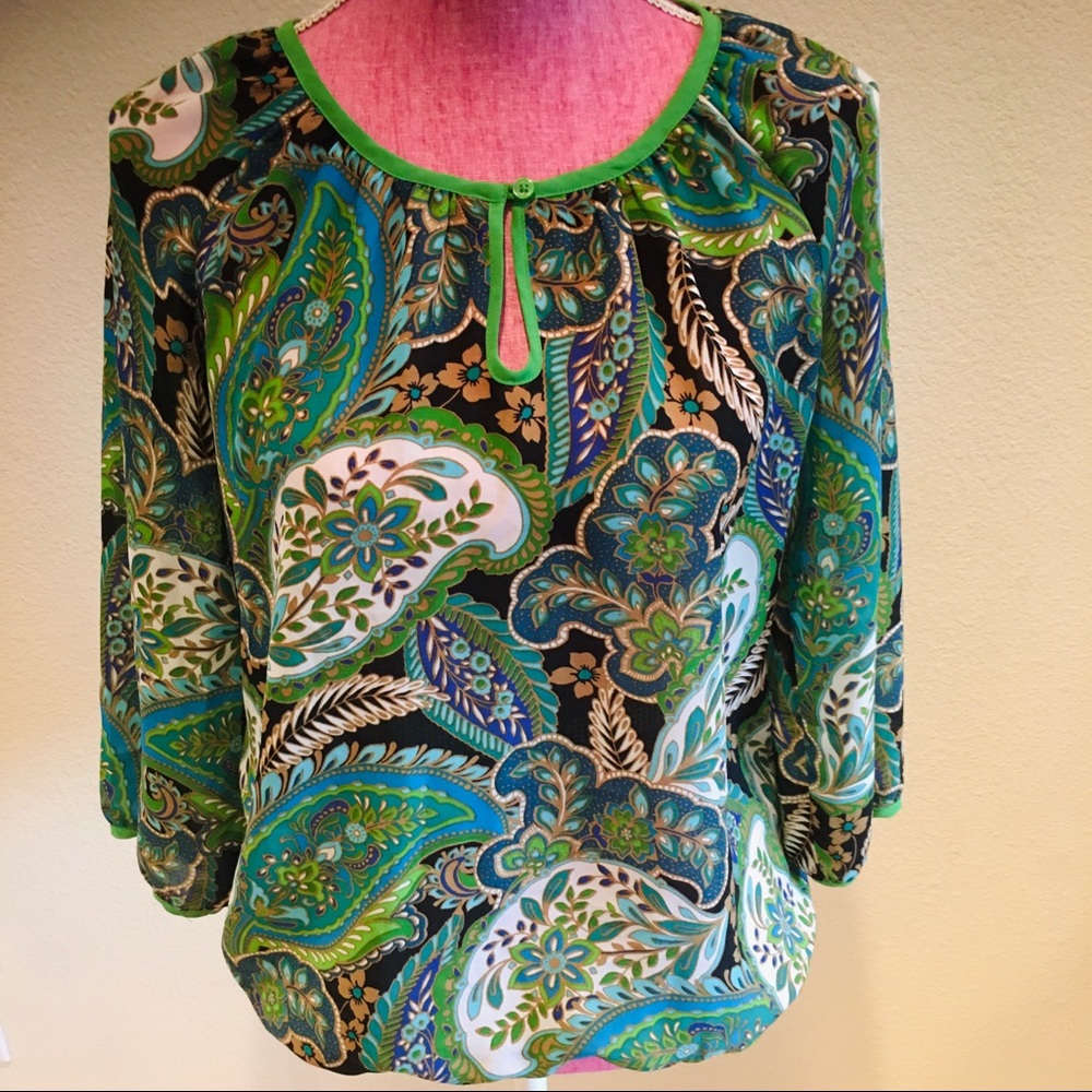 Banana Republic Paisley Print Blouse